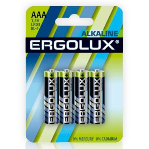 ergolux r20 sr2 r20sr2 батарейка 1 5в упак 2 шт цена за 1 упак Батарейка Ergolux Lr03 Alkaline Bl 4 ERGOLUX арт. LR03BL4