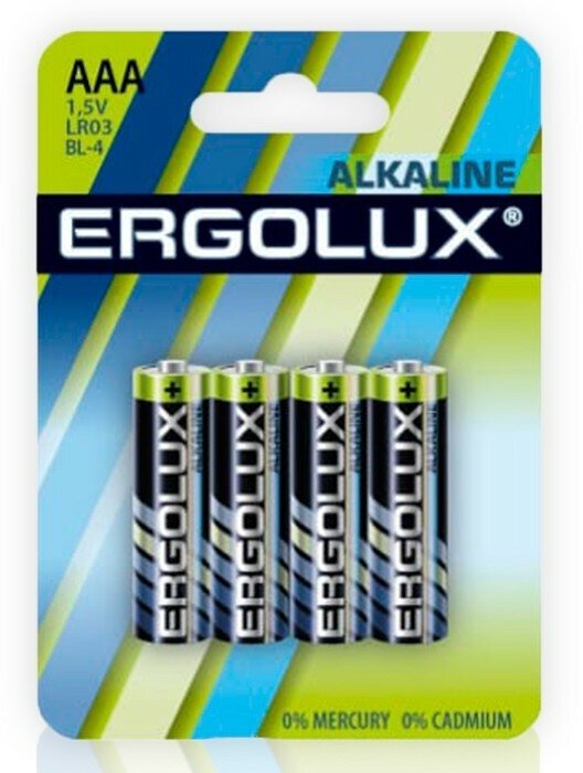 Батарейка Ergolux Lr03 Alkaline Bl 4 ERGOLUX арт. LR03BL4