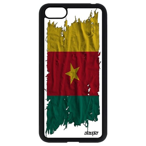 фото Чехол на смартфон y5 2018, "флаг камеруна на ткани" страна патриот utaupia