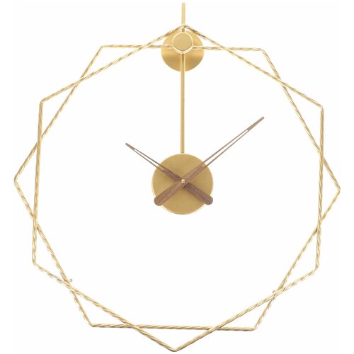 Настенные часы JJT геометрические золотые, 50х50 см