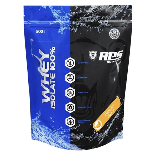 Протеин RPS Nutrition Whey Isolate 100%, 500 гр., банан протеин rps nutrition whey isolate 100% 500 гр клубника