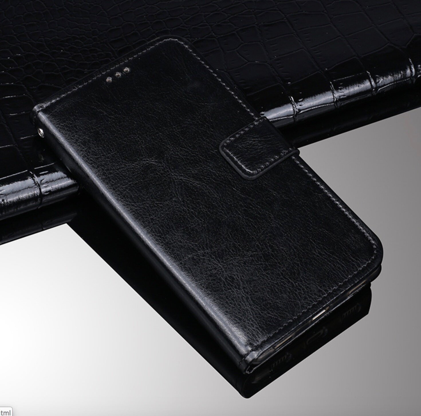 Чехол-книжка MyPads Porta Biglietti для Huawei MediaPad M3 8.4 LTE (BTV-W09/DL09) из эко-кожи с подставкой застёжкой и визитницей черный
