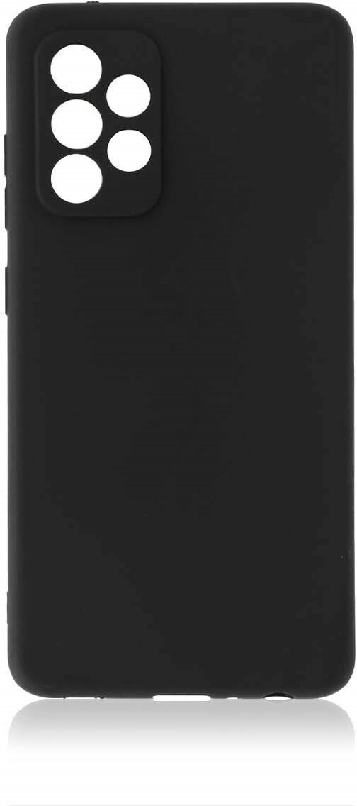 Soft Touch (НЕ скользкий) чехол черный для Samsung Galaxy A73 противоударный силиконовый с защитой камеры и мягкой внутренней микрофиброй галакси а73