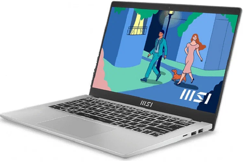 Ноутбук MSI Modern 14 C12M-239RU, 14" (1920x1080) IPS/Intel Core i5-1235U/8ГБ DDR4/512ГБ SSD/Iris Xe Graphics/Win 11 Home, серебристый (9S7-14J111-239)