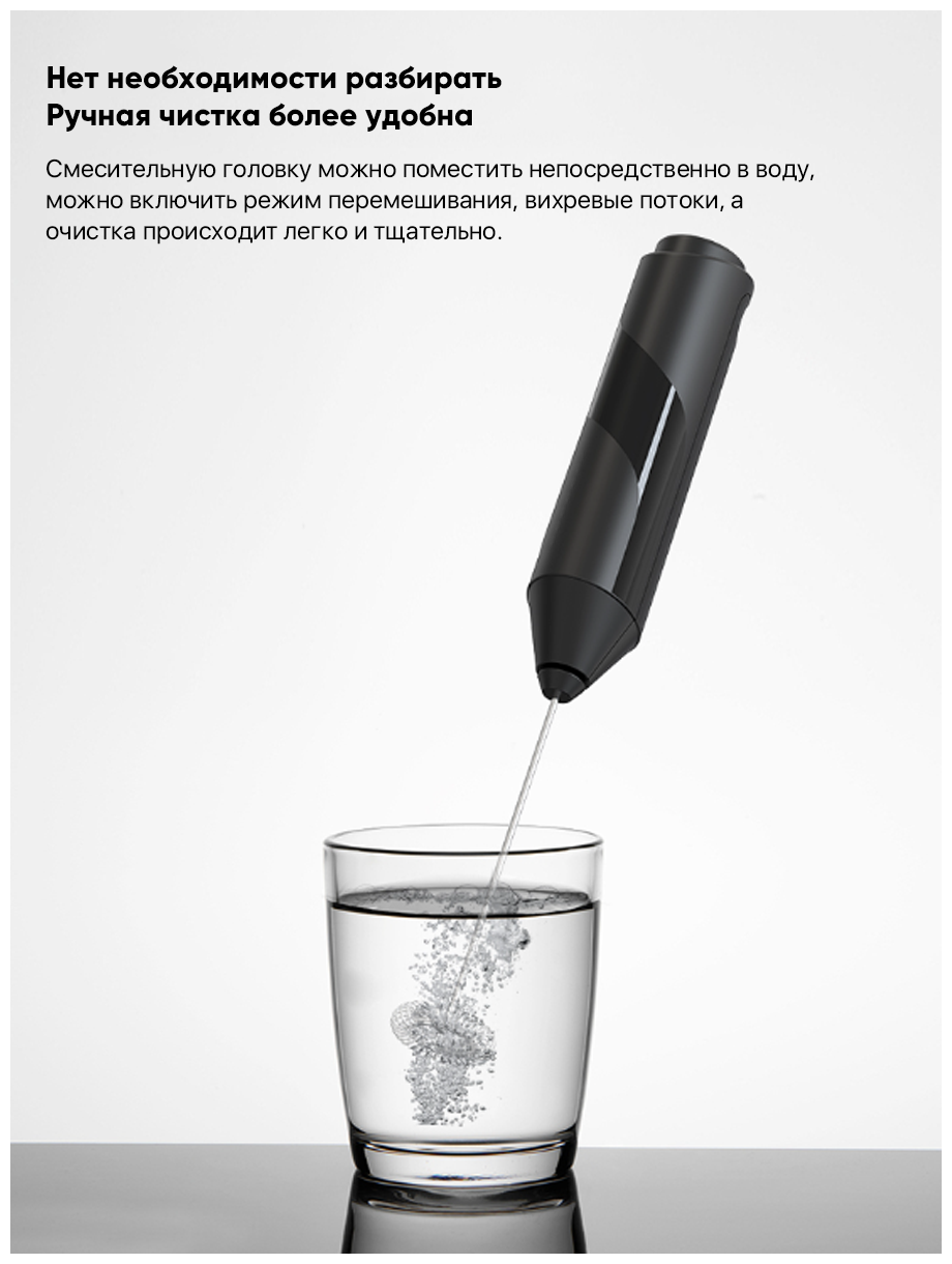 Капучинатор Xiaomi Circle Joy Electric Milk Frother (CJ-EMF02) черный - фото №10