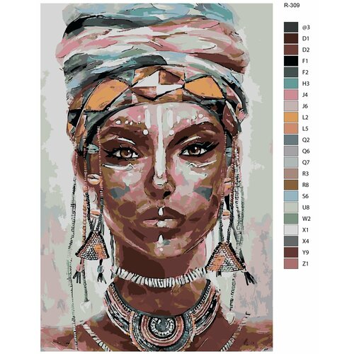 фото Картина по номерам brushes-paints женская красота r-309 40x60 см