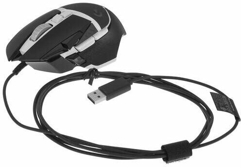 Мышь LOGITECH G502 SE HERO, игровая, лазерная, проводная, USB, черный и белый [910-005729] - фото №11