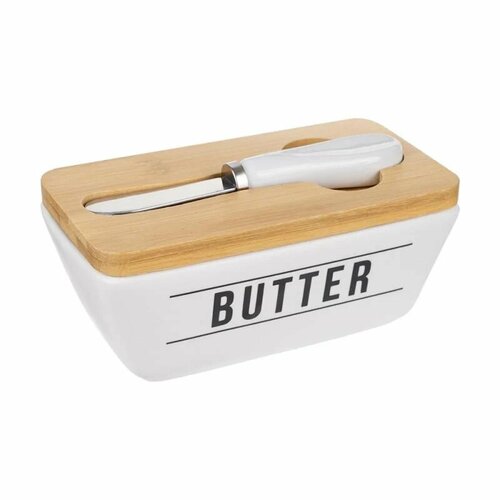 Маслёнка с ножом для масла, Kitchen, 15х9 см