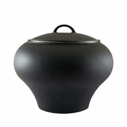 Горшок чугунный блмз 6 литров, с алюминиевой крышкой, для приготовления в печи, духовке