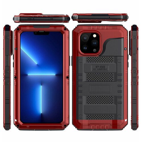 Чехол для iPhone 7/8 Plus, водонепроницаемый, IP68 красный