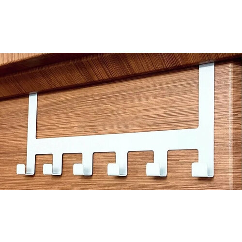 Вешалка на дверь навесная Borgo 6 белая 959₽