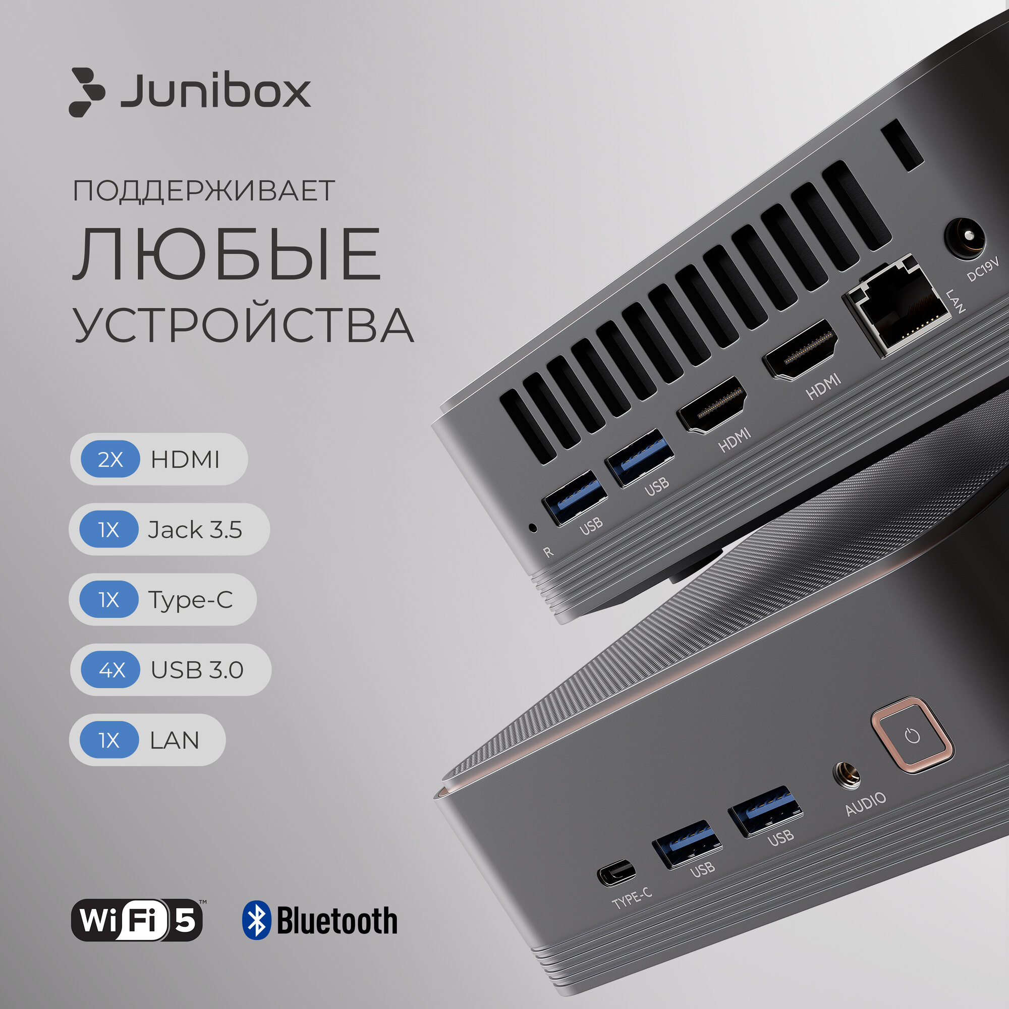 Системные Блоки Xiaomi Мини ПК Junibox X3 Studio, Intel Core i9 13900H, DDR 32gb/ SSD 1000 gb, Intel Iris Xe Graphics, Windows 11 Pro