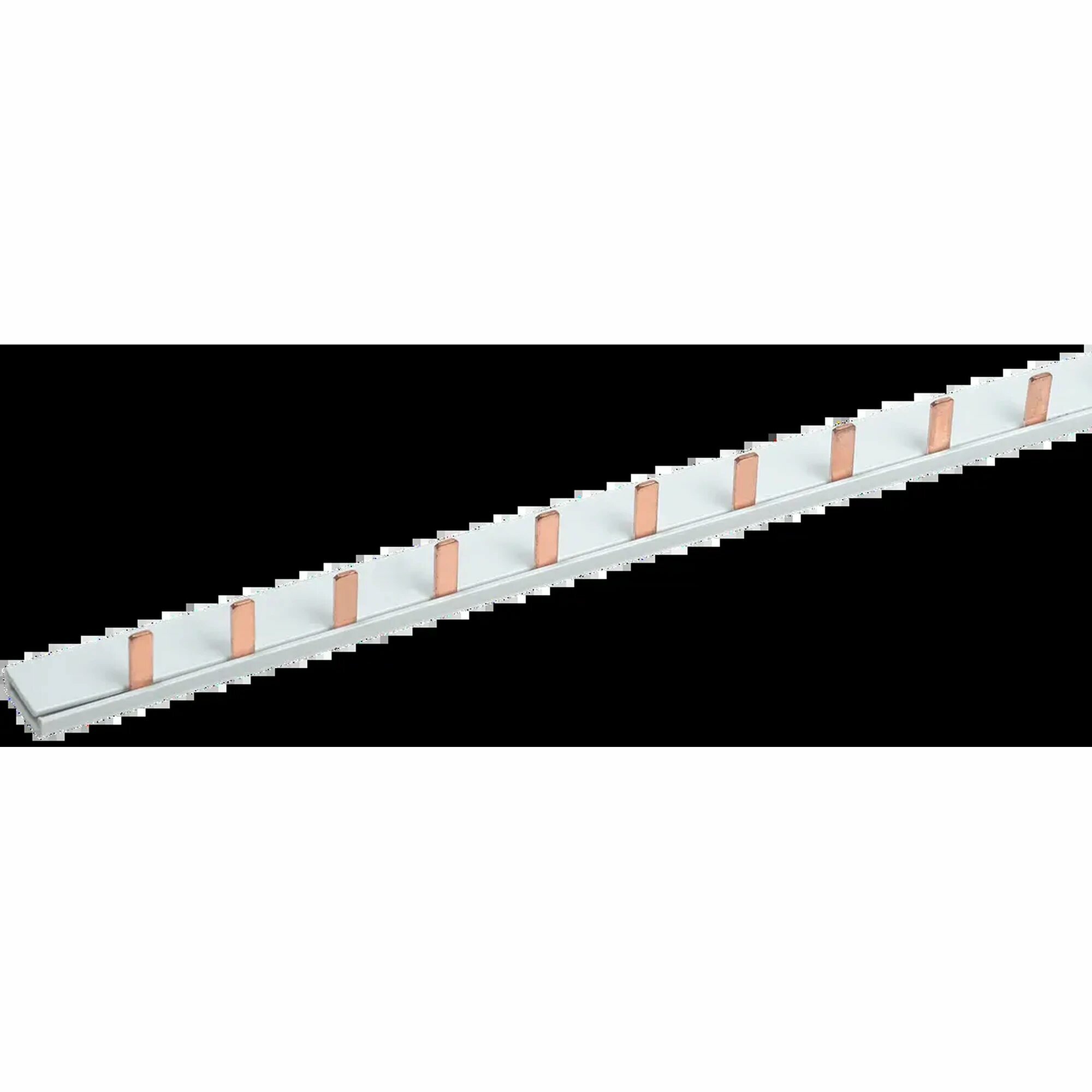 Шина соединительная IEK тип PIN 12 штырей 1Р 63А длина 22см медь IP20 изолированная 1 штука