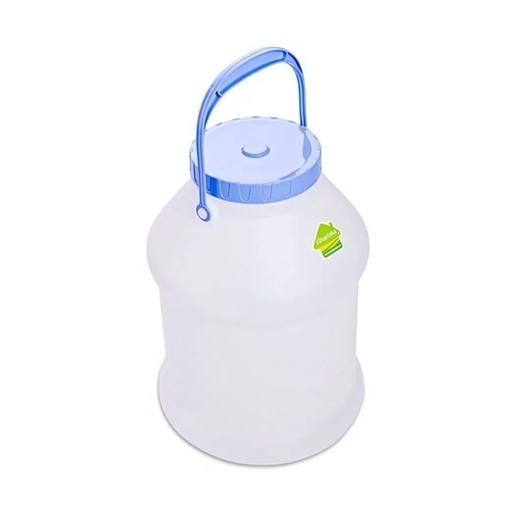 Бидон пластиковый «Просперо» 8л белый герметичный с ручкой для удобства