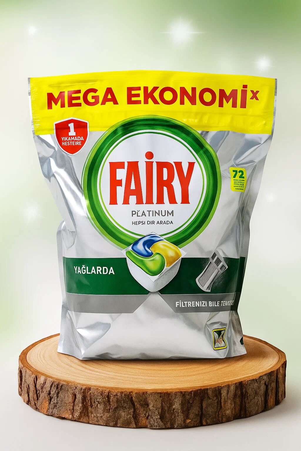 Fairy Platinum – Капсулы для посудомоечной машины, 72 шт. Мощное удаление жира и блеск посуды