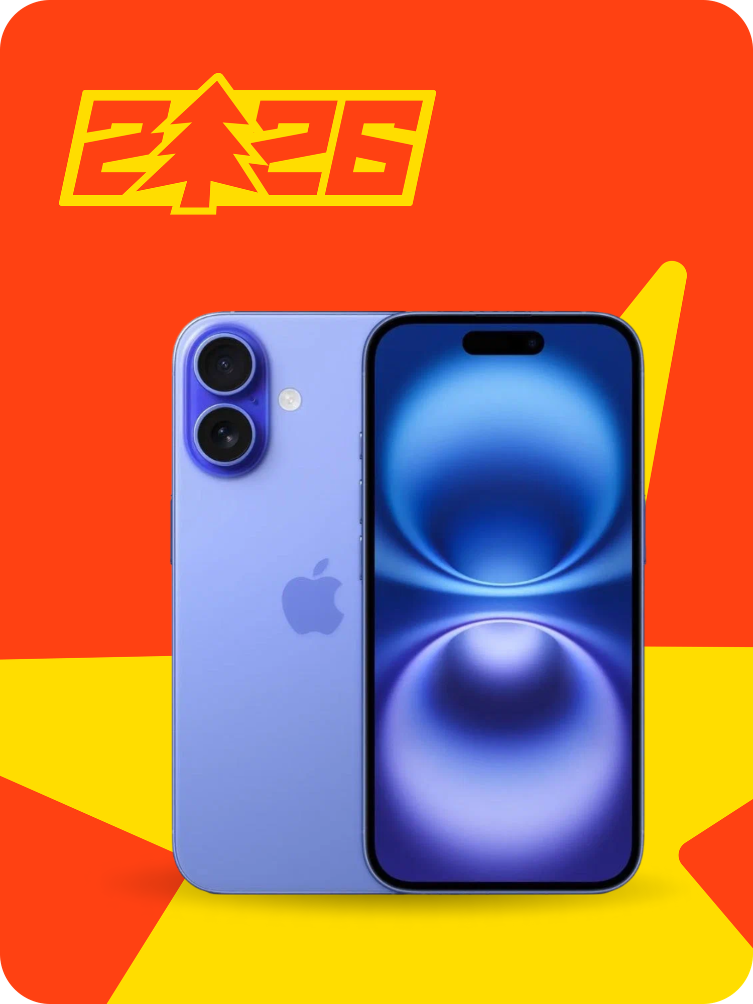 Смартфон Apple iPhone 16 128 ГБ (nanoSim+eSim IMEI зарегистрирован), Ultramarine + беспроводные наушники в подарок