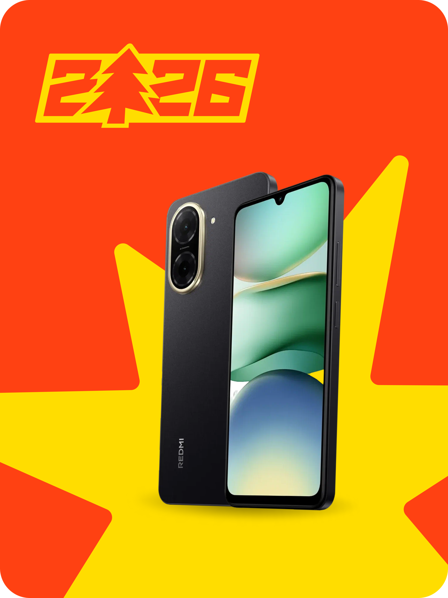 Смартфон Xiaomi Redmi A5, 6.88 IPS дисплей, 32 Мп камера, батарея 5200 мАч, 3/64GB, Midnight Black
