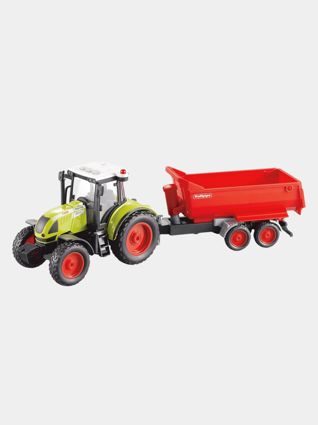 Трактор с прицепом, детская машина, синий трактор, транспорт, игрушка — фото 1