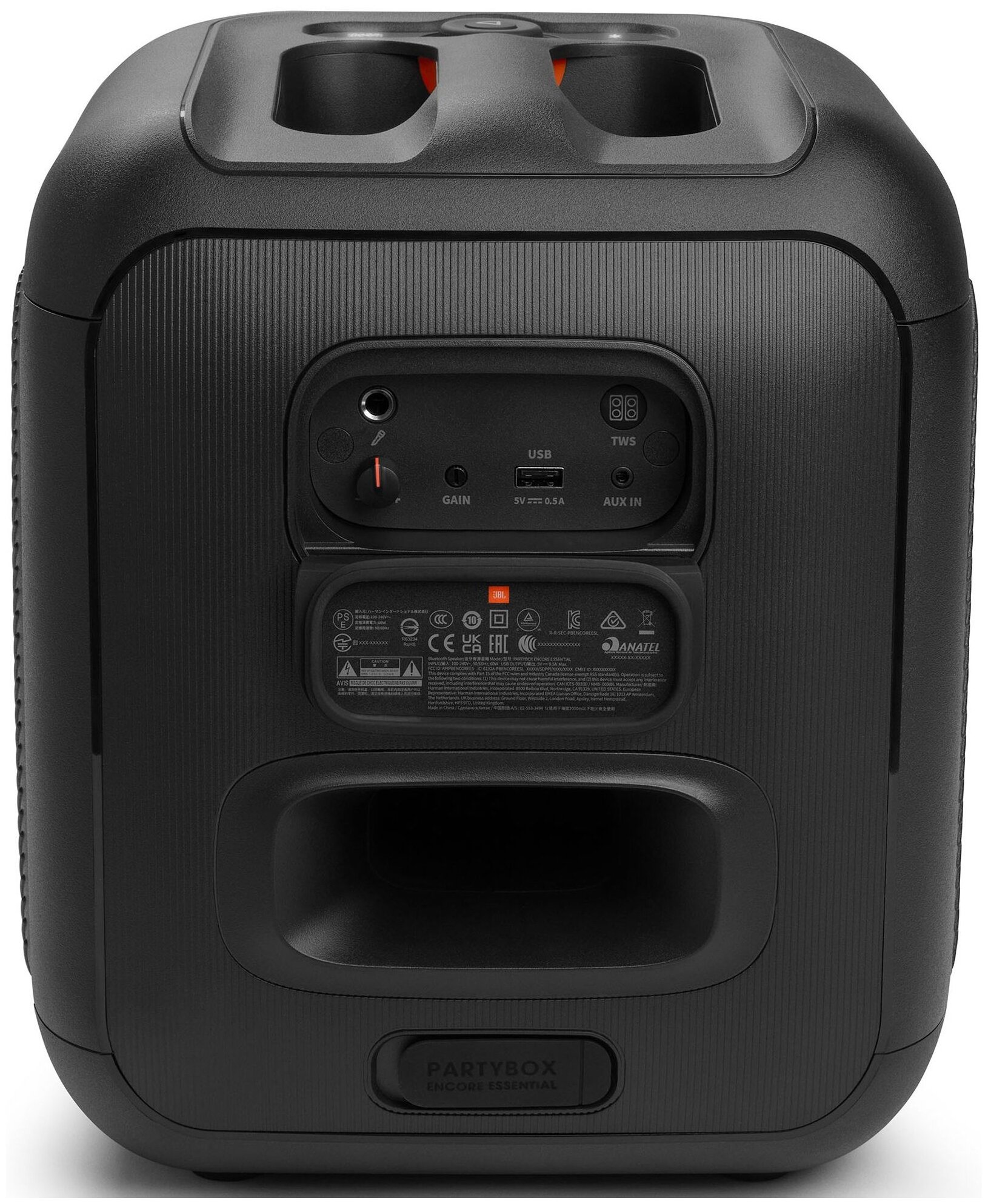 Портативная акустическая система с функцией Bluetooth и световыми эффектами JBL Party Box Encore Essential Bluetooth Speaker черная - фото №2