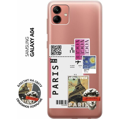 Силиконовый чехол на Samsung Galaxy A04, Самсунг А04 с 3D принтом Paris Stickers прозрачный силиконовый чехол на samsung galaxy a04 самсунг а04 с 3d принтом stormtrooper stickers прозрачный