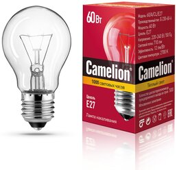Лампа накаливания Camelion A60 60W E27
