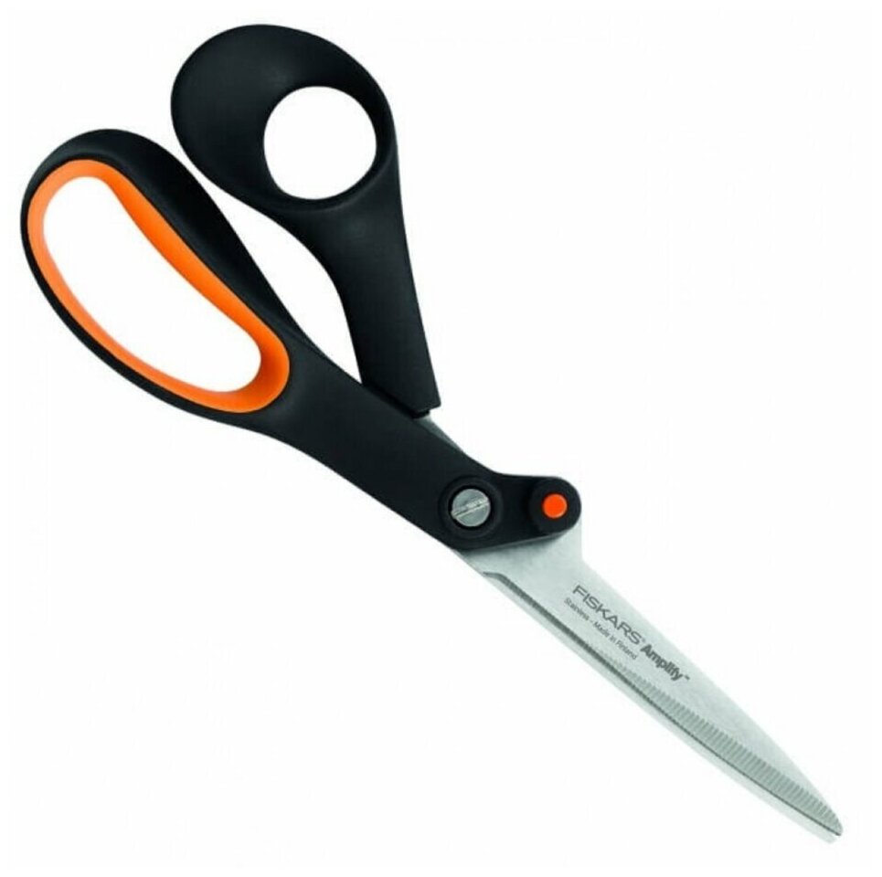 Ножницы FISKARS Amplify универсальные, 240мм, ручки пластиковые, нержавеющая сталь, черный - фото №7