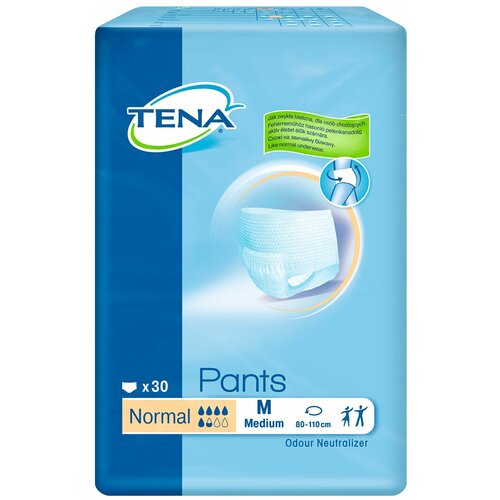 Трусы впитывающие TENA Pants Normal, M, 80-110 см, 30 шт.