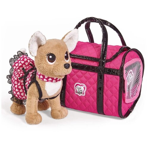 Мягкая игрушка Simba Chi-chi love Собачка Paris II, 20 см, розовый