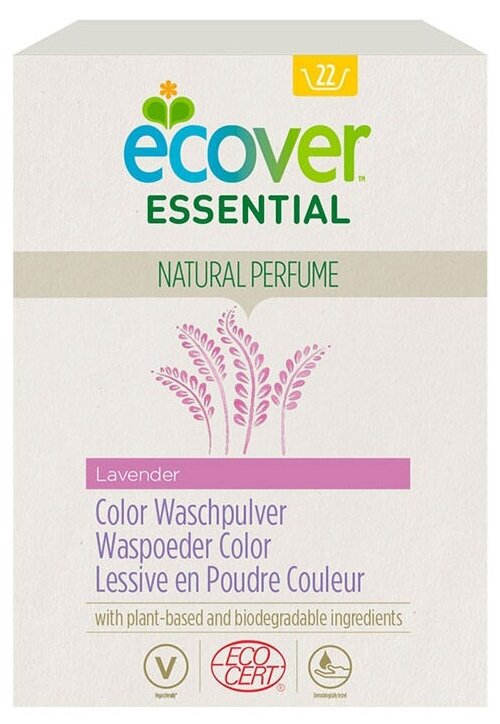 Ecover Essential Стиральный порошок для цветного белья 1,2 кг