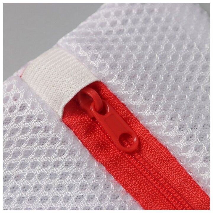 Мешок для стирки носков Доляна 17×20 трехслойный крупная сетка цвет микс