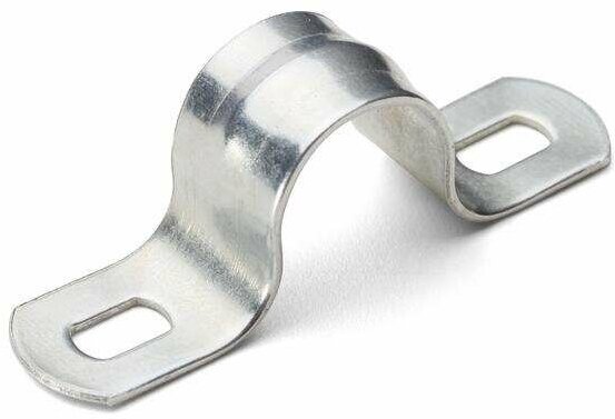Скоба крепежная двухлапковая СМД d14-15мм метал. оцинк. (уп.100шт) Fortisflex КВТ 49373 (1 упак)