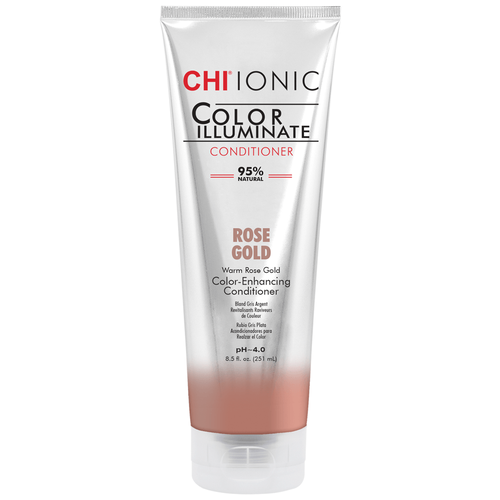 CHI кондиционер для волос Ionic Color Illuminate Rose Gold, 251 мл chi оттеночный кондиционер для волос неоново розовый ionic color illuminate neon pink chicinp8 251 мл