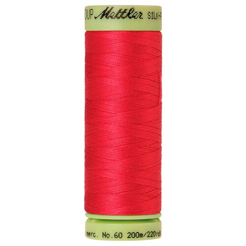 Нить для машинного квилтинга SILK-FINISH COTTON 60, 200 м 100% хлопок 1391 Geranium ( 9240-1391 )