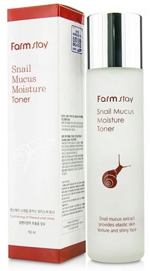Тонер FarmStay Snail Mucus Moisture Toner, увлажняющий, с экстрактом улитки, 150мл