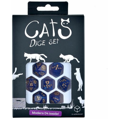 Набор кубиков для настольных ролевых игр Q-Workshop CATS Modern Dice Set: Meowster