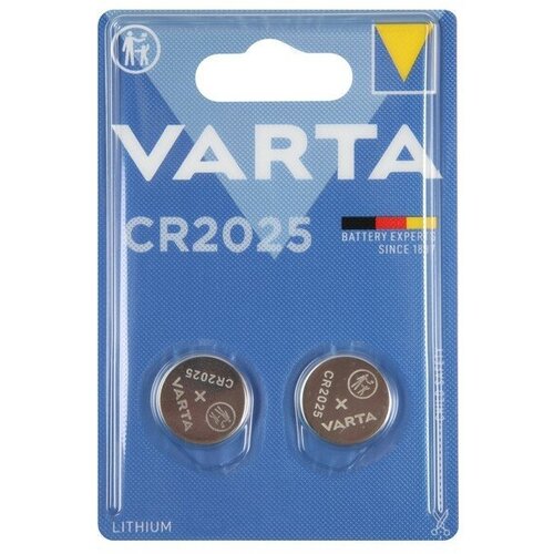 Батарейка литиевая Varta ELECTRONICS CR 2025 набор 2 шт элемент питания varta electronics cr 2025 6025101401