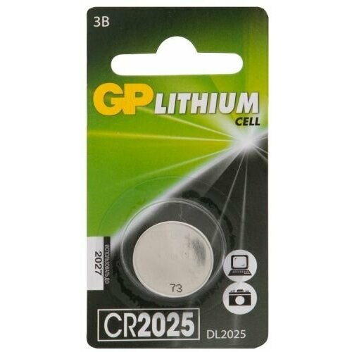 Батарейка GP CR2025 Lithium 1шт gpbi батарейка gp lithium cr2025 2cru1 типоразмер cr2025 1 шт