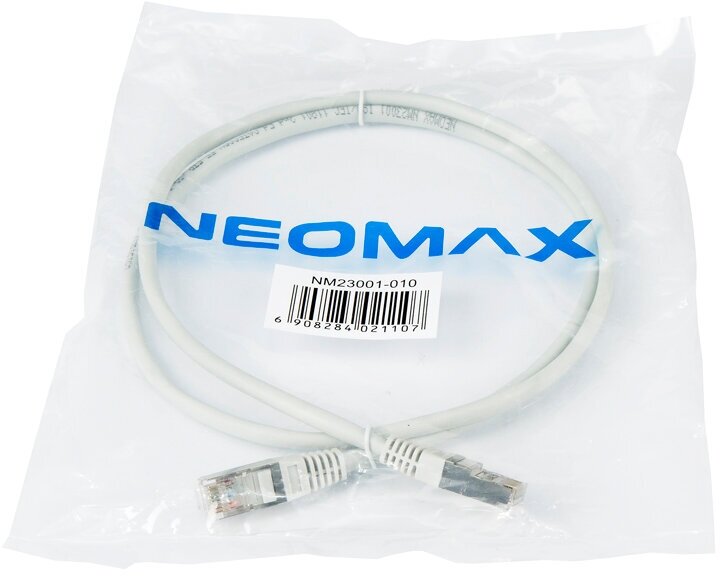 Neomax Неомакс Патч-корды NM23001-010 Шнур коммут. FTP 1 м, cat.5е, серый, многожильный
