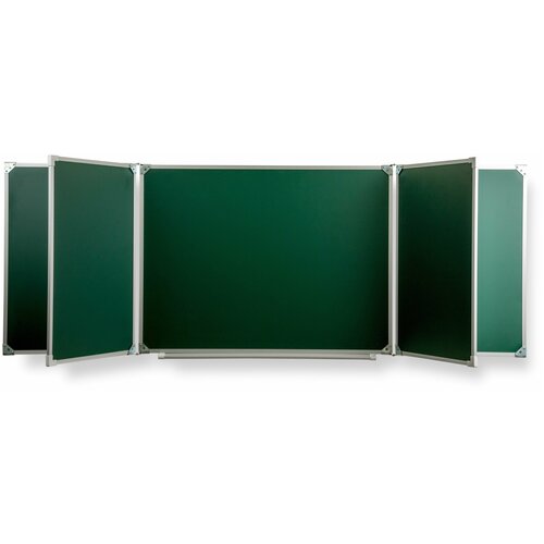 Доска пятиэлементная магнитная полимерная, МелМар, 3000х1000 мм, (меловая)