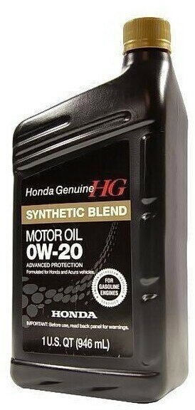 Полусинтетическое моторное масло Honda Full Synthetic 0W-20, 0.946 л