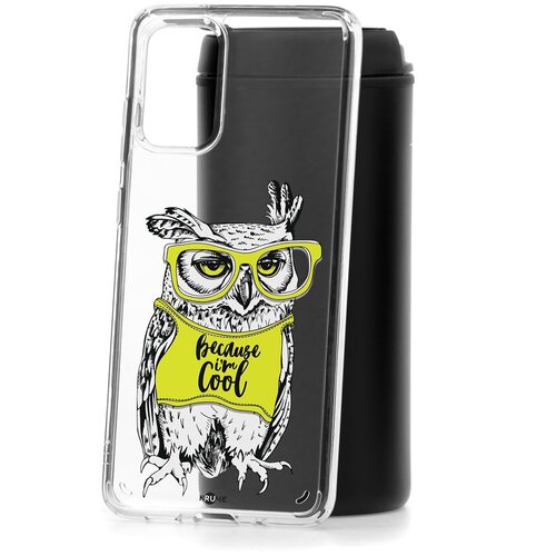 фото Чехол на samsung galaxy s20 plus kruche print сова в очках