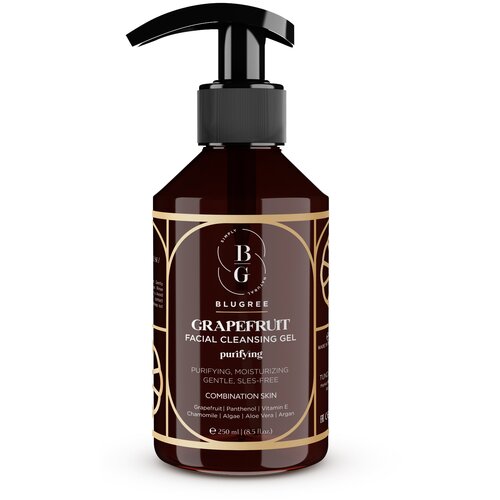 Очищающий гель для лица Blugree для комбинированной кожи с грейпфрутом, 250 мл