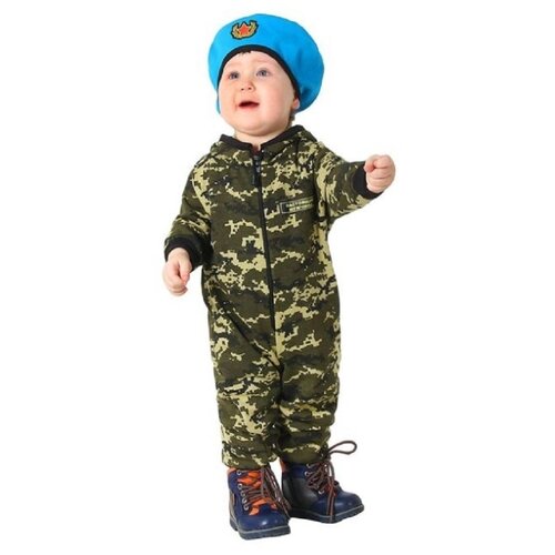 фото Костюм спецназовец малыш детский сималенд 80 см (комбинезон, берет) сима-ленд