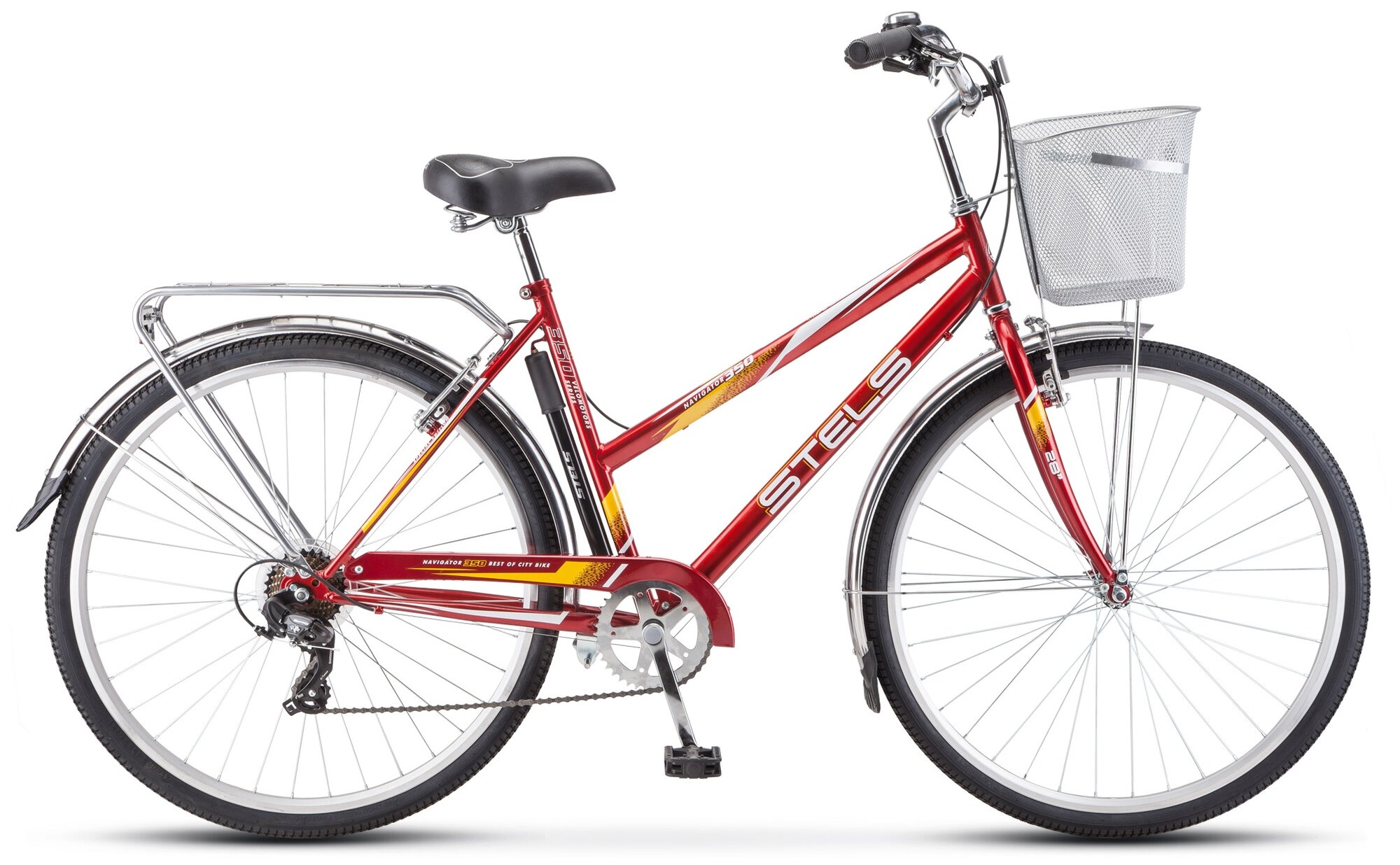 Городской велосипед STELS Navigator 350 Lady 28 Z010 (2021) красный 20" (требует финальной сборки)