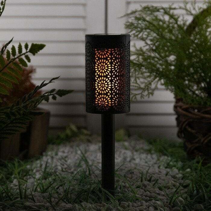 Старт Садовый светильник «Старт» «Марокко» на солнечной батарее, 6.5 × 39 × 6.5 см, эффект пламени