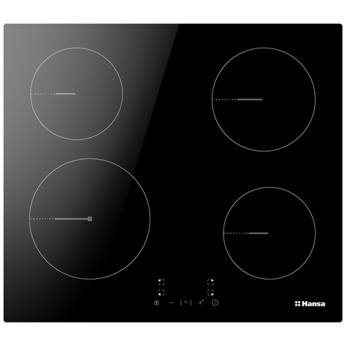 Индукционная варочная панель Hansa BHI68312, черный индукционная варочная кухонная панель gorenje gi3201bc 30 см 2 х комфорочная встраиваемая таймер сенсорное управление черная
