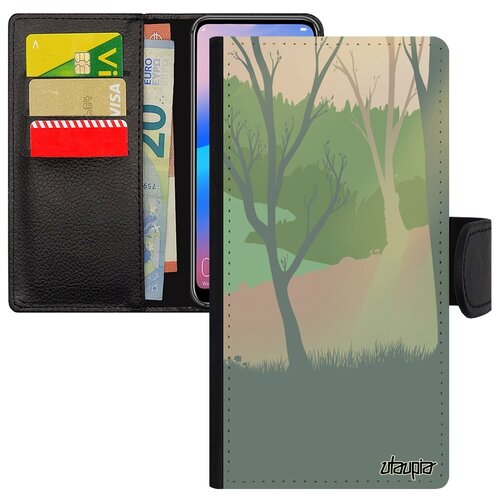 фото Чехол-книжка на мобильный samsung galaxy s7 edge, "лесные розы" лес свет utaupia