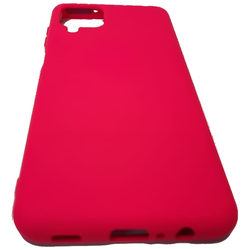 фото Фирменный soft touch силиконовый чехол для samsung a12 розовый, с мягкой внутренней бахромой / микрофиброй shok365
