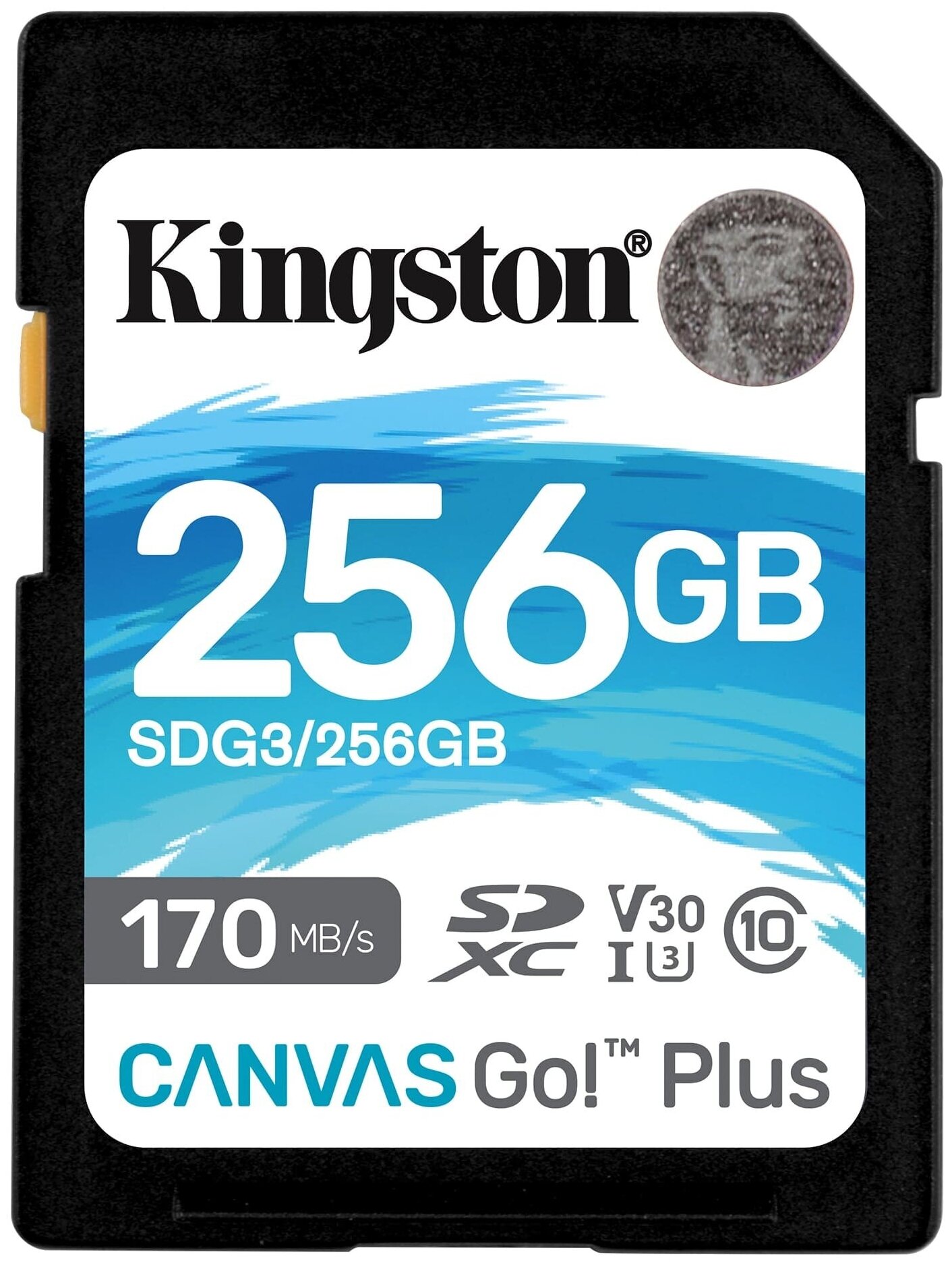 Карта памяти Kingston Canvas Go! Plus SDXC 256 ГБ Class 10, V30, UHS-I U3, R/W 170/90 МБ/с