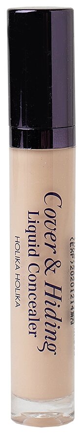 HOLIKA HOLIKA Консилер для лица жидкий Cover & Hiding Liquid Concealer, 5 мл, 02 Натуральный бежевый